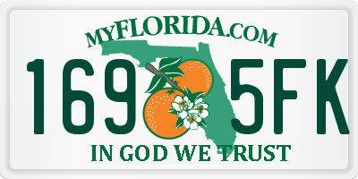 FL license plate 1695FK
