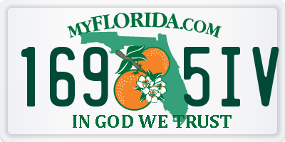 FL license plate 1695IV