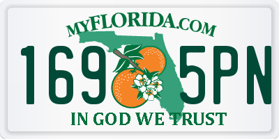 FL license plate 1695PN