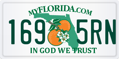 FL license plate 1695RN