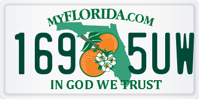 FL license plate 1695UW