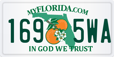 FL license plate 1695WA