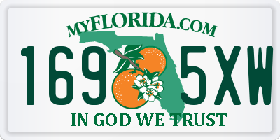 FL license plate 1695XW