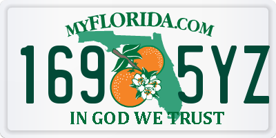 FL license plate 1695YZ