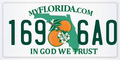 FL license plate 1696AO