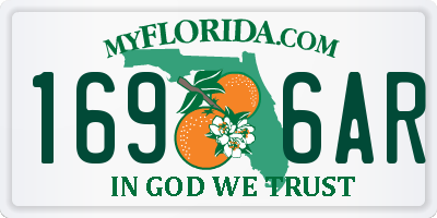 FL license plate 1696AR