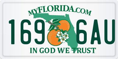 FL license plate 1696AU
