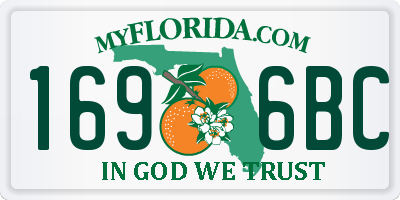 FL license plate 1696BC