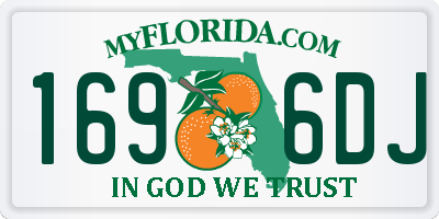 FL license plate 1696DJ