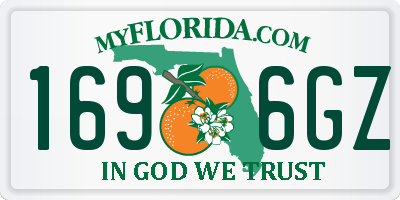FL license plate 1696GZ