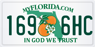 FL license plate 1696HC