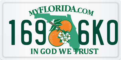 FL license plate 1696KO
