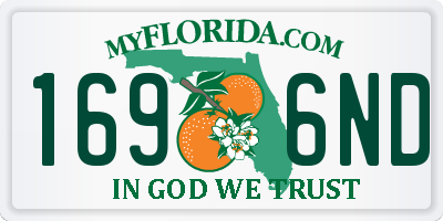 FL license plate 1696ND