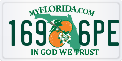 FL license plate 1696PE