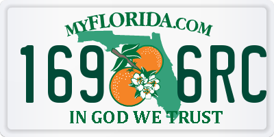 FL license plate 1696RC