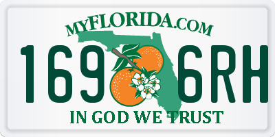 FL license plate 1696RH
