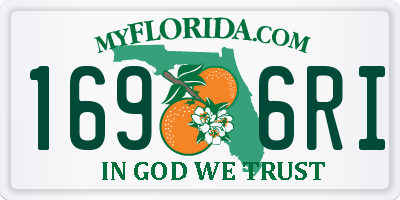 FL license plate 1696RI