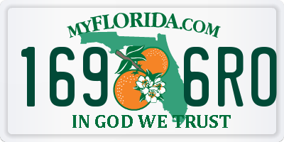 FL license plate 1696RO