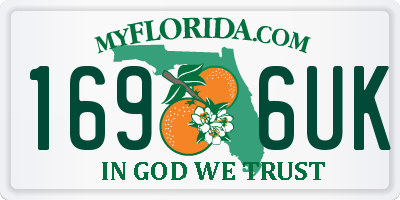 FL license plate 1696UK