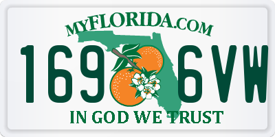FL license plate 1696VW