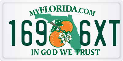 FL license plate 1696XT