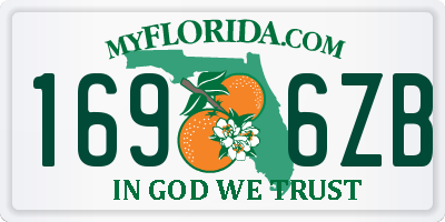 FL license plate 1696ZB