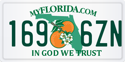 FL license plate 1696ZN