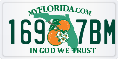 FL license plate 1697BM