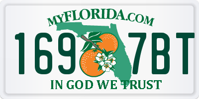 FL license plate 1697BT