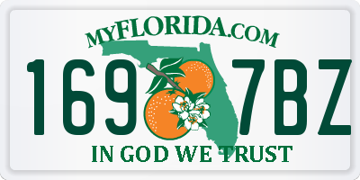 FL license plate 1697BZ