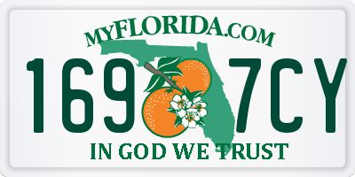 FL license plate 1697CY