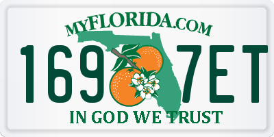FL license plate 1697ET