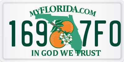 FL license plate 1697FO