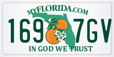 FL license plate 1697GV