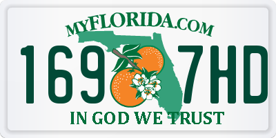 FL license plate 1697HD
