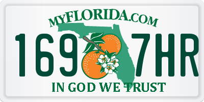 FL license plate 1697HR