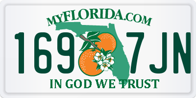 FL license plate 1697JN