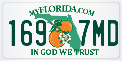 FL license plate 1697MD
