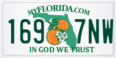 FL license plate 1697NW