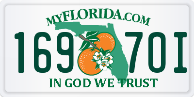 FL license plate 1697OI