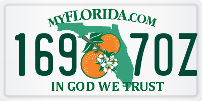 FL license plate 1697OZ