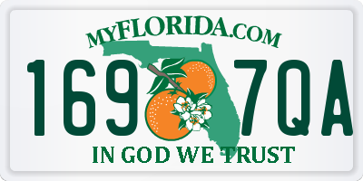 FL license plate 1697QA