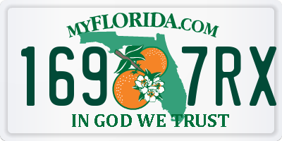 FL license plate 1697RX