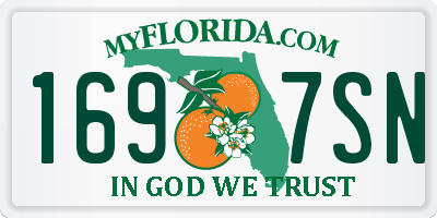 FL license plate 1697SN