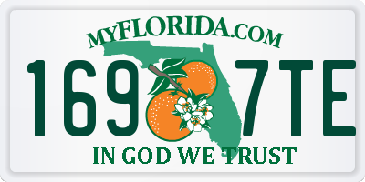 FL license plate 1697TE