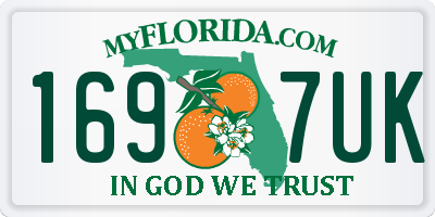FL license plate 1697UK