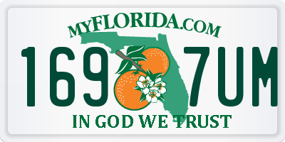 FL license plate 1697UM