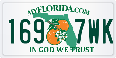 FL license plate 1697WK