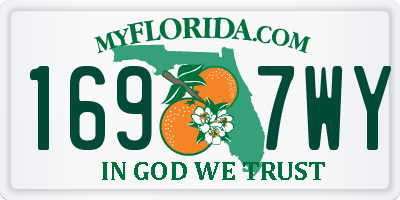 FL license plate 1697WY