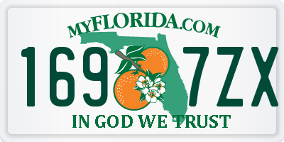 FL license plate 1697ZX